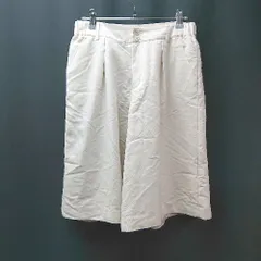 ◇ BEAMS HEART ビームス ハート ウエストゴム 無地 カジュアル ゆったりめ ハーフパンツ サイズ1 ベージュ レディース E  【1309040063471】のサムネイル