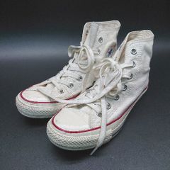 ◇ converse カジュアル オールスター ハイカット キャンバス 定番モデル スニーカー サイズ23.5cm ホワイト レディース E 【1309040072848】