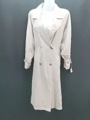 ◇ ◎ naturalcouture ナチュラルクチュール 春秋仕様 生地薄手 長袖 トレンチコート サイズM ベージュ レディース E  【1309040078222】のサムネイル