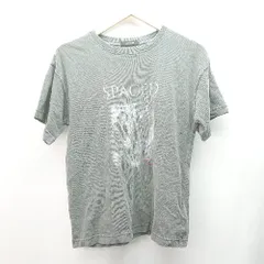 ◇ JEANASIS ジーナシス クルーネック フロントプリント 薄手 半袖 Tシャツ サイズF グレー レディース E  【1309250005032】