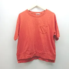 ◇ BAYFLOW ベイフロー クルーネック オーバーサイズ 無地 半袖 Tシャツ サイズ3 レッド レディース E  【1309250030010】