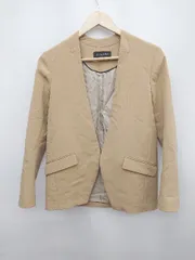 ◇ UNITED TOKYO ユナイテッド トウキョウ ノーカラー シンプル 無地 長袖 ジャケット サイズ1 ベージュ系 レディース P  【1310020002847】のサムネイル