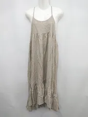 ◇ merlot メルロー 涼しげ シンプル コットン 膝下丈 キャミソール ワンピース グレージュ レディース P  【1310020005862】のサムネイル