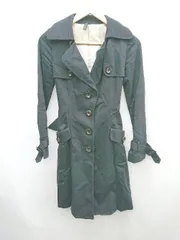 ◇ ◎ Joias ジョイアス コットン 定番 シンプル 長袖 トレンチコート ブラック レディース P  【1310020006876】のサムネイル