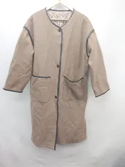 ■ Aunt Marie's アントマリーズ ロング ノーカラー 中綿 長袖 ブルゾン ジャンパー サイズS ブラウン系 レディース P  【1310020015311】のサムネイル