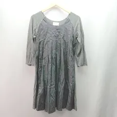 ◇ UNITED ARROWS クルーネック シンプル 春向け カジュアル 長袖 ロング丈 ワンピース 表記なし グレー レディース E  【1310050018559】