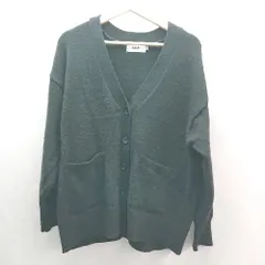 ◇ azul by moussy 羽織もの ニット フロントボタン 前開き 秋冬物 長袖 カーディガン サイズⅯ ブラック レディース E  【1310050039127】