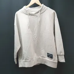 ◇ KANGOL カンゴール 無地 オーバーサイズ ロゴ 長袖 パーカー サイズM アイボリー レディース E  【1310130013245】のサムネイル