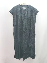 ◇ Samansa Mos2 blue ノーカラー ボタン 薄手 オシャレ 春夏物 ノースリーブ ブラウス サイズF ブラック レディース E  【1310130042276】のサムネイル
