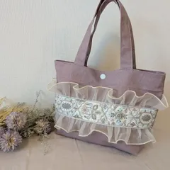 トートバッグ　インド刺繍