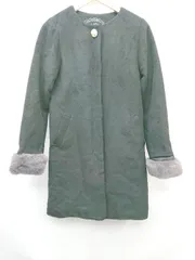 ◇ ◎ MAJESTIC LEGON マジェスティックレゴン 冬コーデ ファー 長袖 ノーカラーコート サイズM ブラック レディース P  【1311300000058】のサムネイル