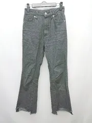 ◇ apart by アパートバイ ストレート ダメージ加工 カジュアル デニム ジーンズ パンツ サイズS ブラック レディース P  【1402160005106】のサムネイル