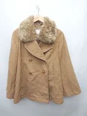 ◇ dazzlin ダズリン フェイクファー 2WAY フレアスリーブ 長袖 コート サイズF キャメル系 レディース P  【1402160008619】のサムネイル