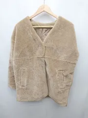 ■ Riche glamour リシェグラマー 無地 シンプル 秋冬 長袖 ブルゾン ジャンパー サイズM ブラウン系 レディース P  【1402270001593】のサムネイル