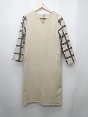 ◇ minkchair ミンクチェア キーネック バックスリット 長袖 膝下丈 ワンピース サイズ2 ベージュ系 マルチ レディース P  【1403110012397】