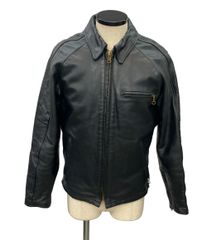 美品 Schott ブラック シングルライダース トラッカージャケットAT101