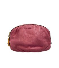グッチ GUCCI グッチシマ ポーチ レザー ピンク 桃色 - メルカリ