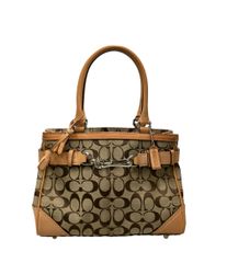COACH コーチ ハンドバッグ シグネチャー キャンバス 8K06 ハンプトン