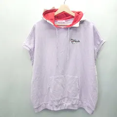 ◇ W♡C ダブルシー フード付 サメ シャーク 半袖 パーカー サイズF ラベンダー系 レディース E  【1404240000278】のサムネイル