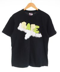 アベイシングエイプ A BATHING APE × KAWS NIGO 00s Cloud Logo Tee カウズ コラボ Tシャツ ロゴプリント シングル M Tシャツ ブラック Mサイズ 103MT-4575