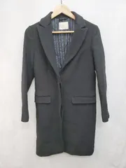 ◇ BEAUTY & YOUTH UNITED ARROWS ウール シンプル フロントボタン 長袖 コート サイズM ブラック レディース P  【1405090012589】のサムネイル