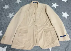 (袖レタリング) POLO RALPH LAUREN ストレッチ チノ リアルボタン ブレーザー ベージュ (M)のサムネイル