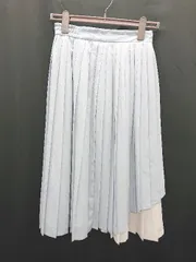 ◇ MISCH MASCH ミッシュマッシュ 膝下丈 プリーツ スカート サイズ1 ブルー ホワイト系 レディース P  【1406110014910】のサムネイル