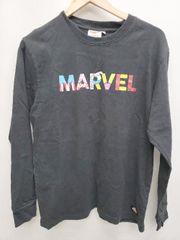 ◇ Dickies × MARVEL 일러스트 프린트 긴팔 T셔츠 컷소우 사이즈 L 블랙 맨즈 P [1406180031909]