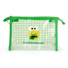 新品 サンリオ(SANRIO) クリアポーチ けろけろけろっぴ 透明 PVC・スチール ファスナー式開閉 対象年齢3才以上 約幅22×奥行10×高さ15cm 732559