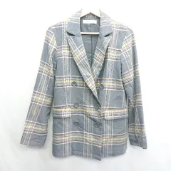 ◇ SENSE OF PLACE センスオブプレイス チェック柄 長袖 ジャケット サイズFree グレー レディース E  【1406180104856】のサムネイル