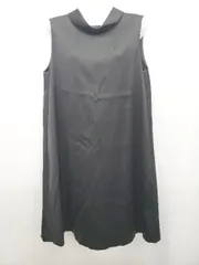 ◇ ADAM ET ROPE' アダムエロペ シンプル サテン調 ノースリーブ ミニ ワンピース サイズ38 ブラック レディース P  【1406240004980】のサムネイル