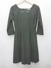 ◇ BEAMS LIGHTS ビームス ライツ 七分袖 膝丈 ワンピース サイズ38 ブラック レディース P  【1406240009138】のサムネイル