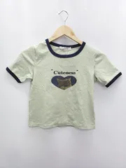 ◇ ◎ ●美品● JUMELLE タグ付き ネコ フォト プリント クロップド Tシャツ サイズF ライトグリーン レディース P  【1406240022144】のサムネイル