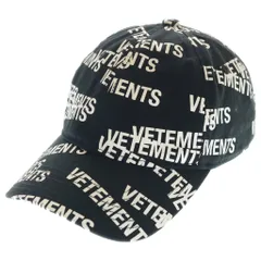 VETEMENTS (ヴェトモン) 21AW Stamped Logo Cap スタンプドロゴキャップ ロゴ総柄 帽子 ブラック UA52CA950Bのサムネイル