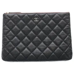 CHANEL (シャネル) マトラッセ クラッチバッグ キャビアスキン ブラックのサムネイル