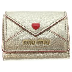 MIUMIU ミュウミュウ マドラスラブ ミニ財布 三つ折財布 ラブレター