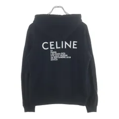 CELINE (セリーヌ) バックロゴ スウェットプルオーバーパーカー ブラック #L 2Y006632Eのサムネイル