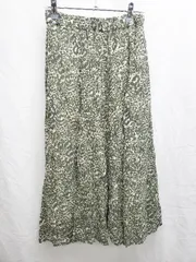 ◇ GYDA ジェイダ レオパード柄 膝下丈 ギャザー スカート サイズF カーキ ベージュ系 レディース P  【1406240035786】のサムネイル