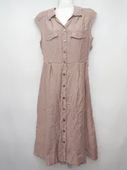 ◇ ◎ JILLSTUART ジルスチュアート フロントボタン ノースリーブ 膝下丈 ワンピース サイズM ピンクベージュ レディース P  【1406240042890】のサムネイル
