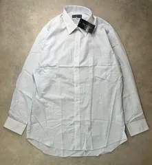 新品 EX STYLE 長袖ワイシャツ Lサイズ ブルー チェック柄 ニッセン ポリエステル65% 綿35% ビジネス 形態安定 ドレスシャツ メンズ 紳士服 トップス カッターシャツ 胸囲94-102 身長170-180