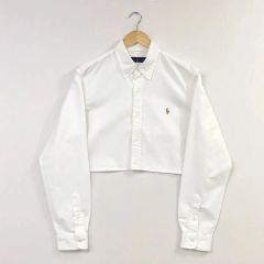 Ralph Lauren USA製 短丈 シャツジャケット ホワイト 青ポニー - メルカリ