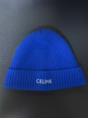 新品】木村拓哉着用 21SS CELINE セリーヌ ロゴ ニット帽 ブルー青 新品】木村拓哉着用 21SS CELINE セリーヌ ロゴ ニット帽 ブルー青