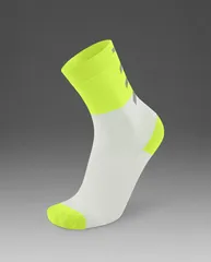 2XU ツータイムズユー ヴェクター リフレクティブクルーソックス 靴下 UA7355E WHT/VOLカラー 足底筋膜 アーチ サポート ロング ホワイト イエロー メール便のサムネイル
