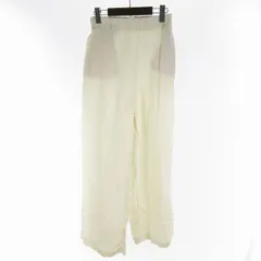 ザラ ZARA イージーパンツ ワイド ゴムウエスト オフホワイト 白  ナイロン S/26 ボトムス