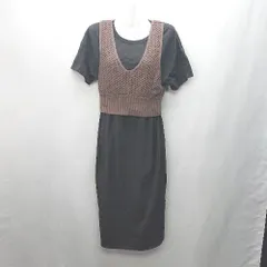◇ Simplicite シンプリシテェ ワンピース ニットビスチェ サイズF ブラック ブラウン レディース E  【1407020049313】のサムネイル