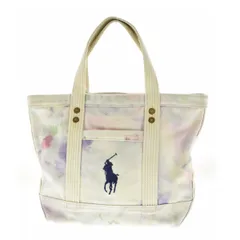 【POLORALPHLAUREN】マルチカラー キャンバス BIGポニートートバッグ