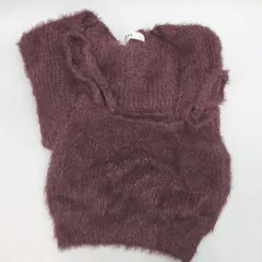 ◇ CLEA クレア シャギー ニット キレイめ ショート丈 キャミソール カーディガン サイズF ブラウン レディース E  【1407020057530】のサムネイル
