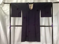 道行コート/正絹/モール/黒×紫/仕立上がり/12724のサムネイル