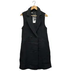ZARA (ザラ) ロングベスト  ブラック ー