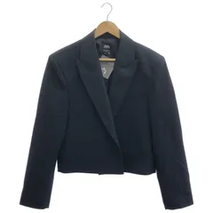 ZARA (ザラ) クロップドジャケット 1255/893/422 ネイビー M